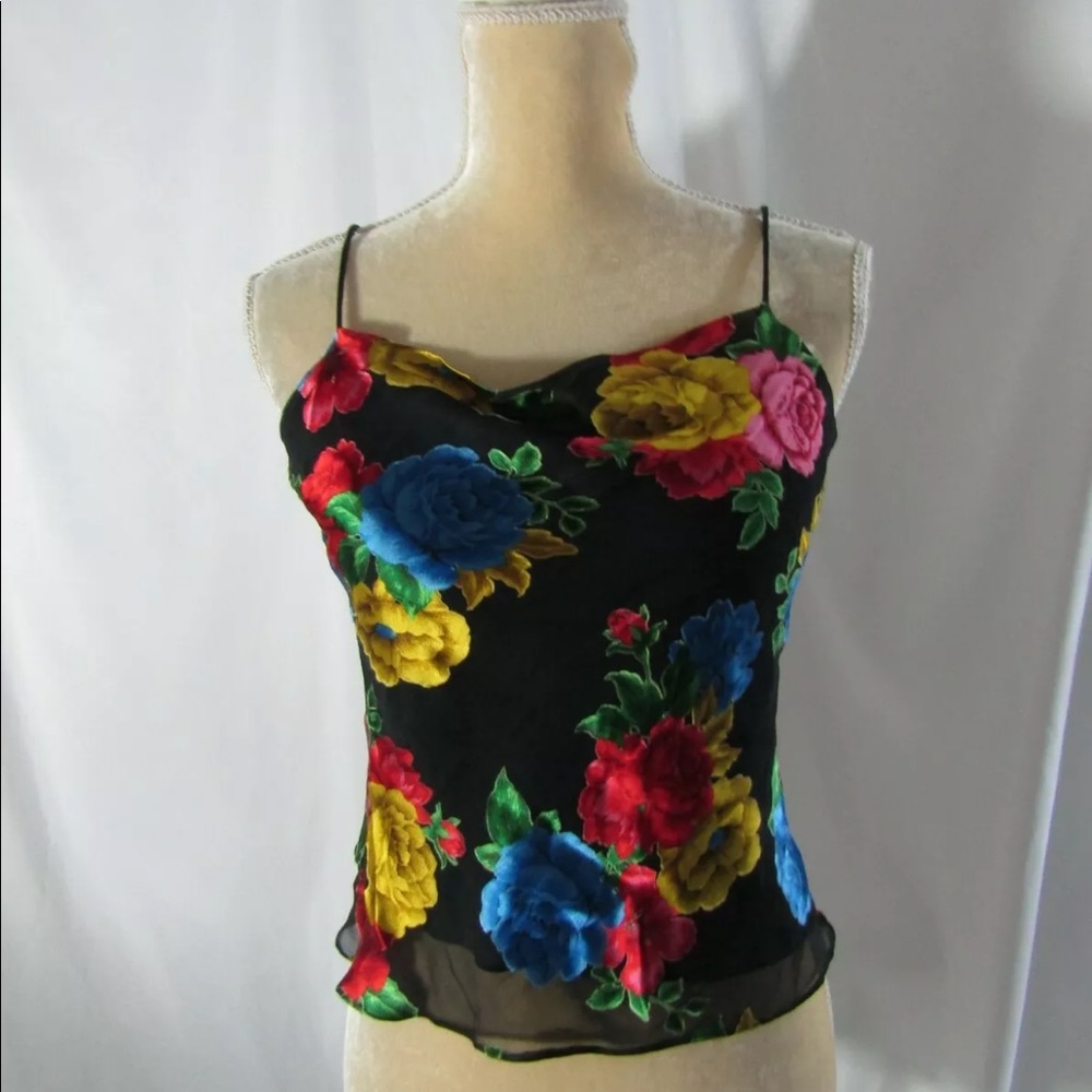 Alice +Olivia floral silk blend cami